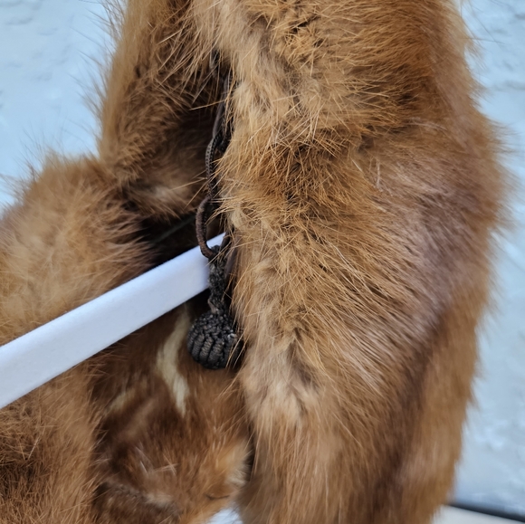 Vintage 1940s mink stole 4 pelts - Picture 4 of 6